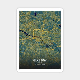 Glasgow city map Magnet