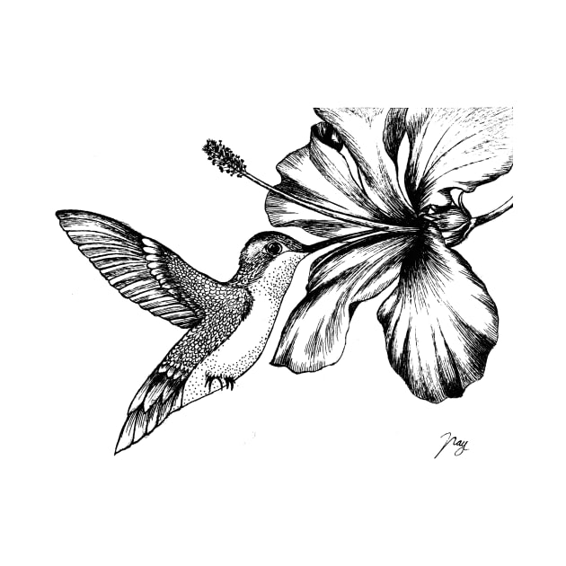 Hummingbird & Hibiscus by Akbaly