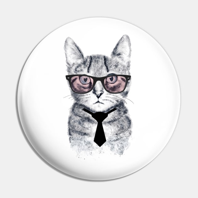 Panka's Smart Cat Pin by andreabeloque