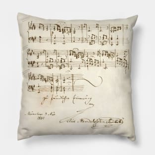 Felix Mendelssohn | Original score, manuscript with signature Pillow