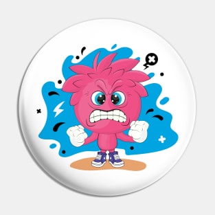 Angry Cartoon Boy. Pin