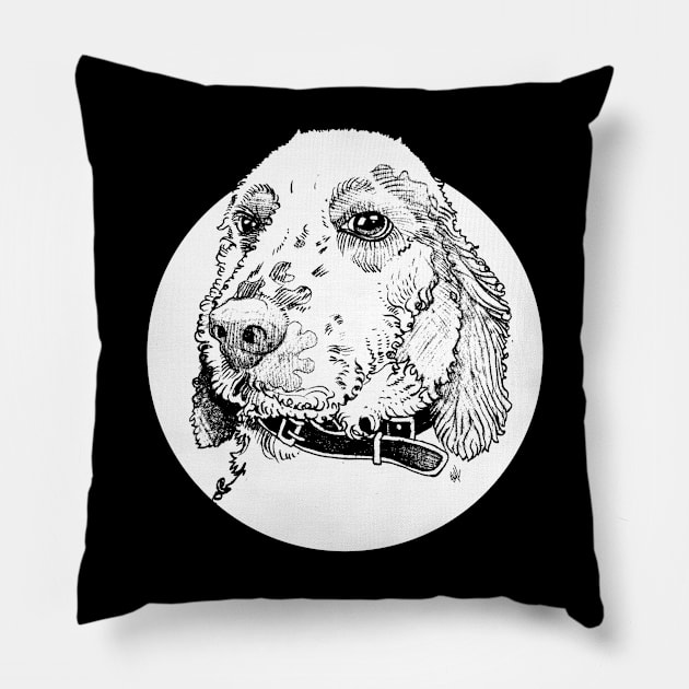 Cocker Spaniel Pillow by TattooTshirt