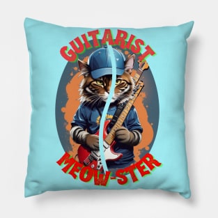 Cat Guitarist: "Guitarist Meow-ster" Pillow