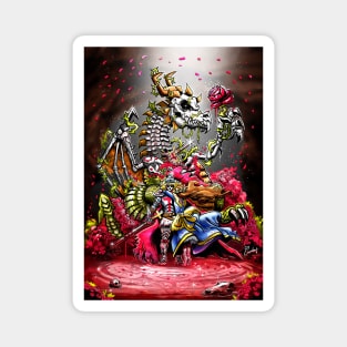 Saint George and the Skeleton Dragon - Roses and Legends Magnet