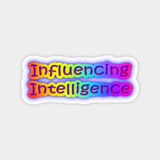 Influencing Intelligence Neon Retro Rainbow Magnet