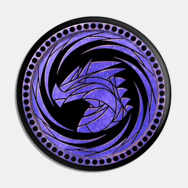 Dragon Coin - Color on Dark Pin by Sexpunk