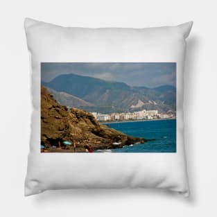 Penoncillo Beach Torrox Costa Nerja Spain Pillow