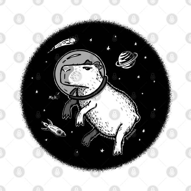 Capybara Astronaut in space - Meh by UselessRob