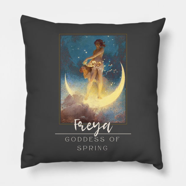 Goddess Freya Pillow by Golden Eagle Design Studio