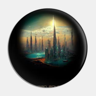 Futuristic Iran 2045 Artwork Pin