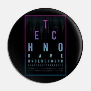 Techno Rave Faster Hardstyle Pin