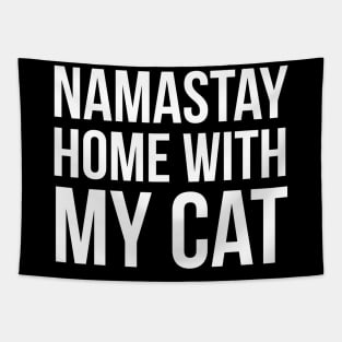 Namastay With My Cat Tapestry