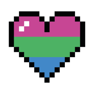 Polysexual 8 bit heart T-Shirt