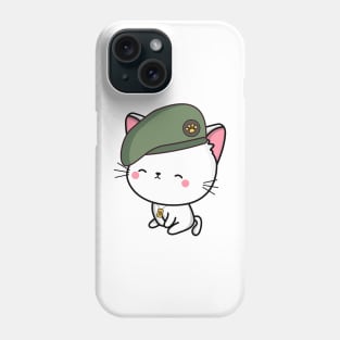 Green Beret Angora Cat Phone Case