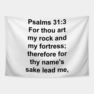 Psalm 31:3  King James Version Bible Verse Typography Tapestry