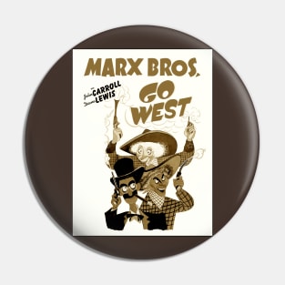 Go West Movie Poster (Sepia) Pin
