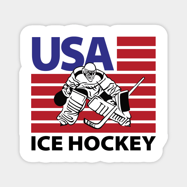 USA Ice Hockey Magnet by ThyShirtProject - Affiliate