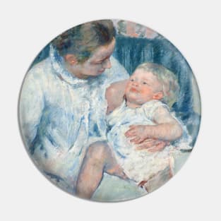 Mother About to Wash Her Sleepy Child by Mary Cassatt Pin