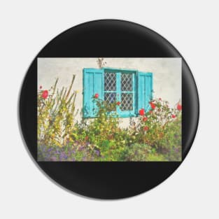 Old Cottage Window With Shutters Pin