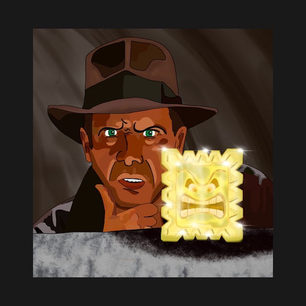 Indiana Jones and the Whomp idol by WhiteMonkeyTees