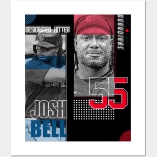 Josh Bell Baseball Paper Poster Padres 3 - Josh Bell - Posters and