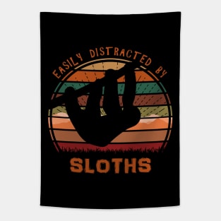 Easily Distracted By Sloths Tapestry