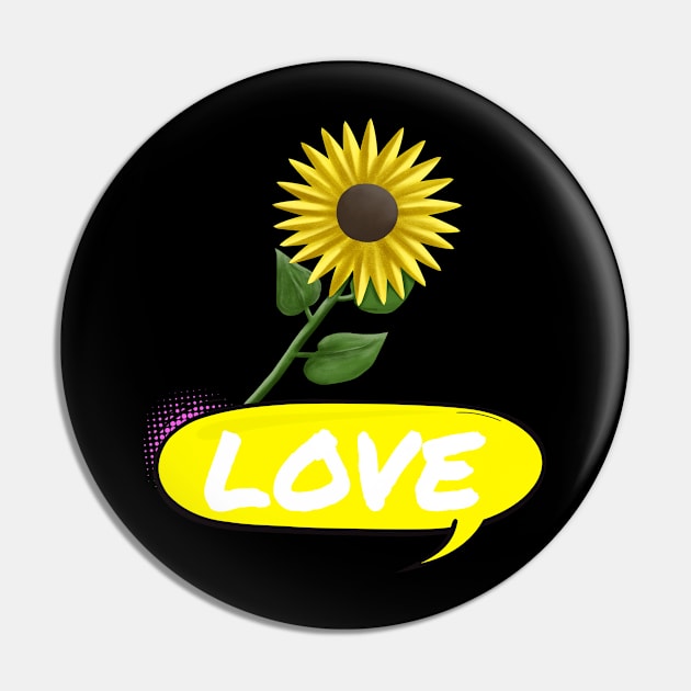 Sunflower Power, Yellow Flowers, Flower Lover Pin by London Luxie