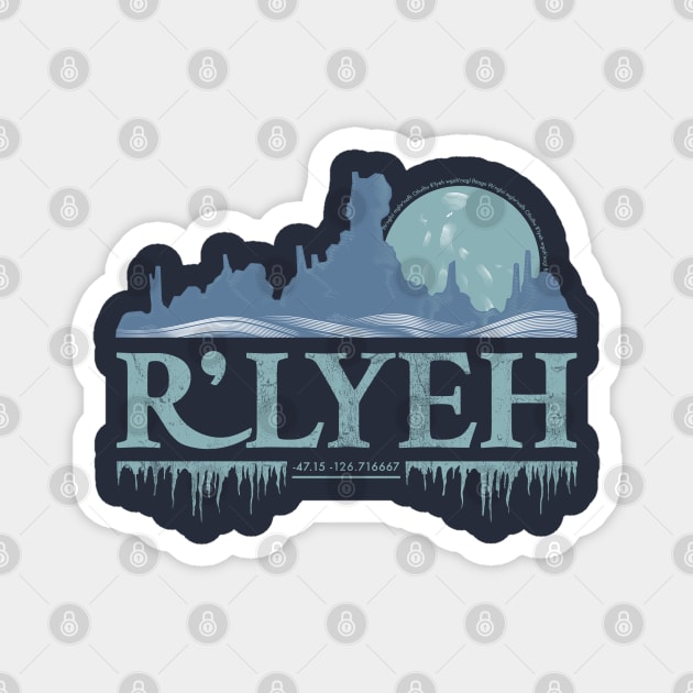 Call of Cthulhu R'lyeh Lovecraft Magnet by JustSandN