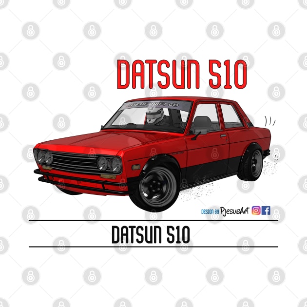 Datsun 510 Red by PjesusArt