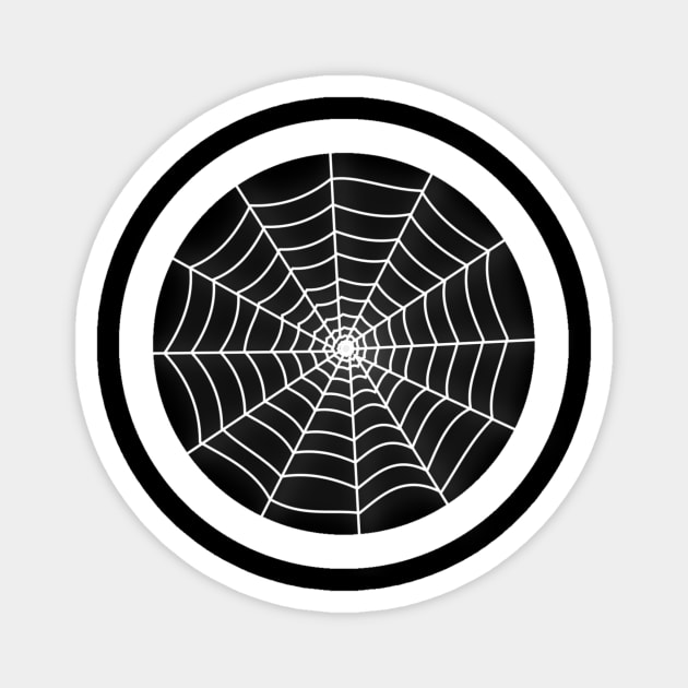 Halloween Spiderweb Black and White Magnet by Celtic Morrigan