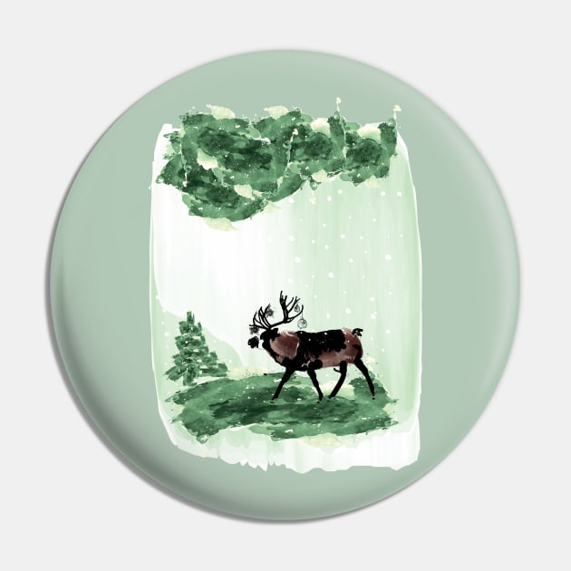 Reindeer in snowy forests Pin by CindyS