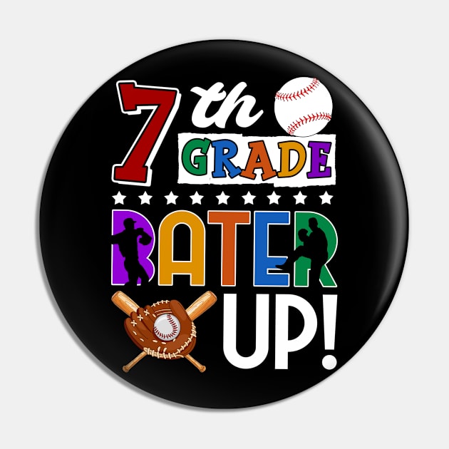 7th Grade Batter-up! Baseball Back to School Pin by Bensonn