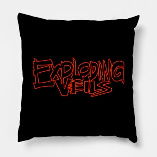 Exploding Veils Logo (Red) Pillow