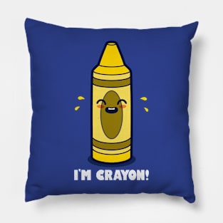 Funny Cute Kawaii Crying Crayon Cartoon Pillow