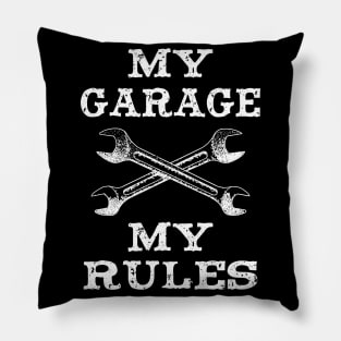 My Workshop My Rules Mechanic Repair Shop Cars Pillow