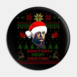 Albert Einstein E=MC2 Christmas Pin