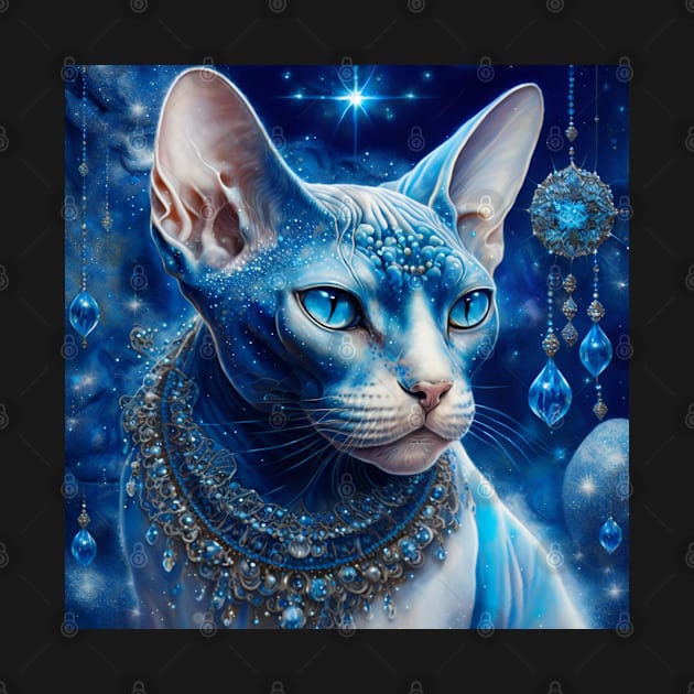 Dazzling Blue Sphynx by Enchanted Reverie