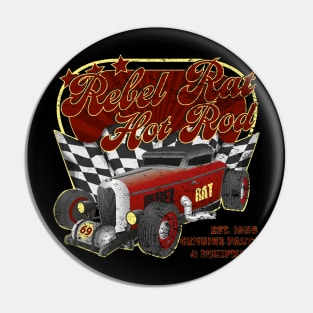 Hot Rod Rebel Rat Pin