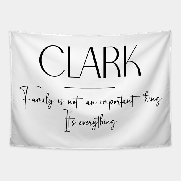 Clark Family, Clark Name, Clark Middle Name Tapestry by Rashmicheal