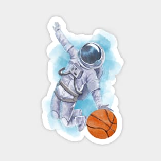 Astronaut Basketball in Outer Space Magnet