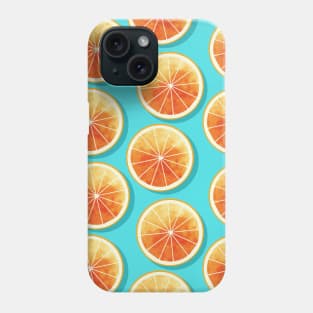 Orange Slices on Blue Phone Case