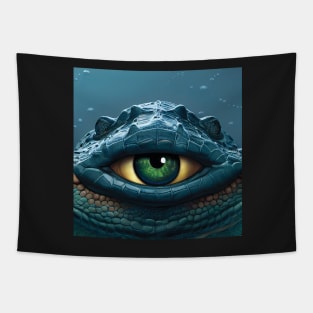 Crocodile Eye Art Tapestry