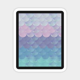 Pastel Mermaid Scales Pattern Magnet