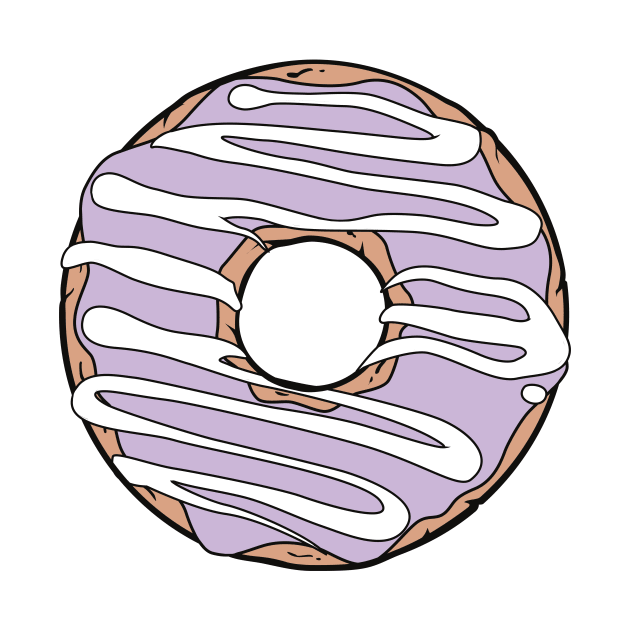 Purple Donut, Doughnut, Icing, Frosting, Glaze by Jelena Dunčević