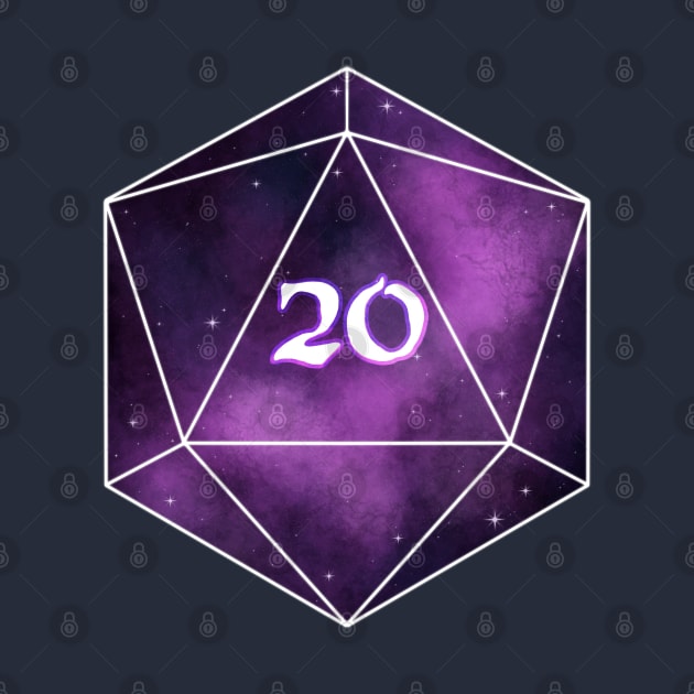 Purple Space D20 by 39TheWolf