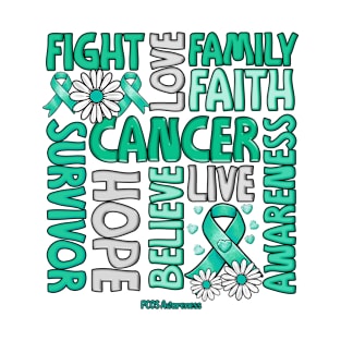 PCOS Awareness Awareness - Fight love survivor ribbon T-Shirt