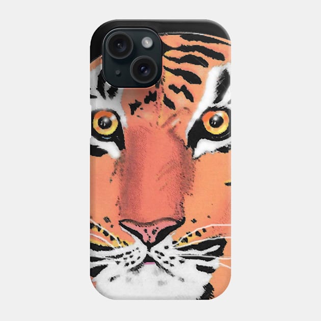 Tiger Staring At You Phone Case by MzBink