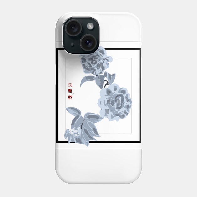 Blue Floral Phone Case by R.S.G