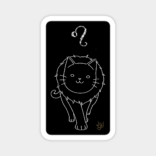 Leo dark cat Magnet