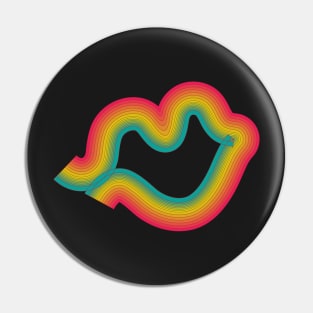 Rainbow kiss Pin